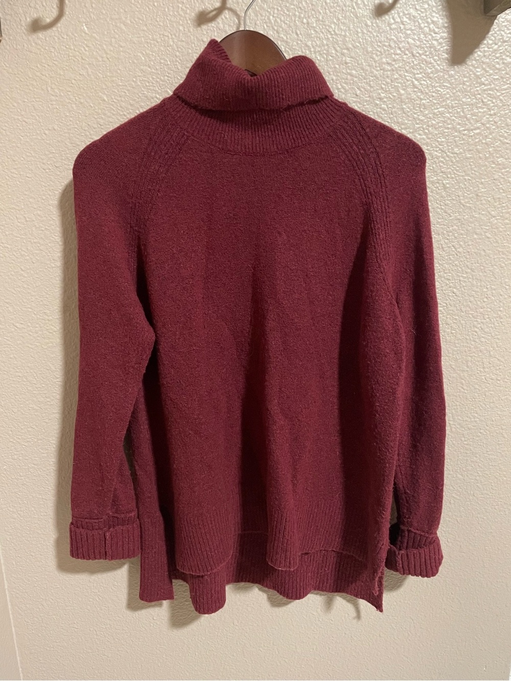 J. Crew Maroon Merino Wool Alpaca blend Turtleneck Sweater
